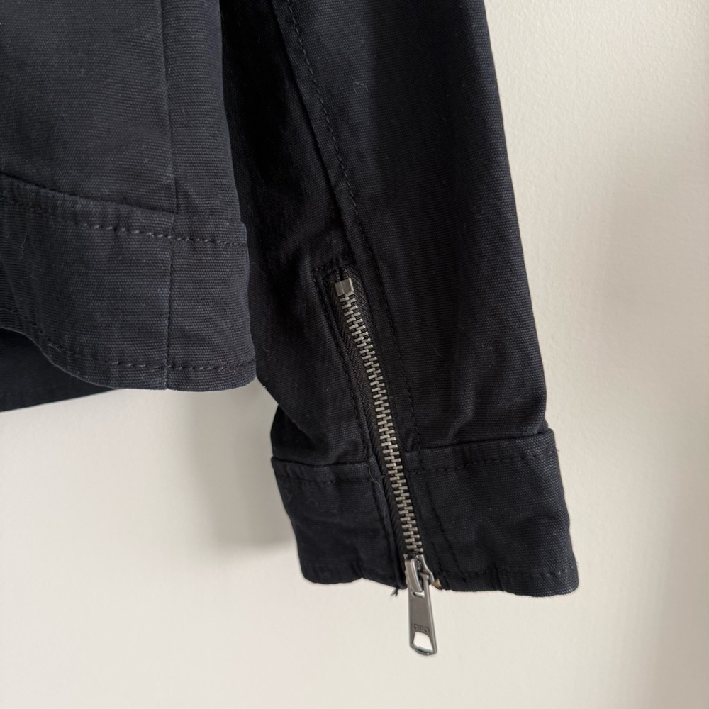 Old Navy Black Jack Moto Jacket Asymmetrical Zip Black Medium - Picture 3 of 10